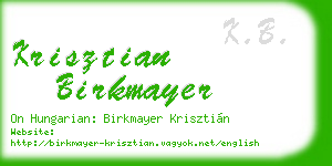 krisztian birkmayer business card