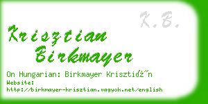 krisztian birkmayer business card